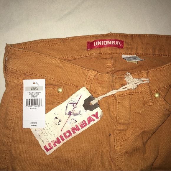 Unionbay Turmeric Color Skinny Jeans - Picture 3 of 5
